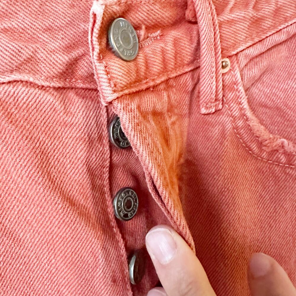 GRLFRND DENIM Orange The Karolina Jeans sz 25 Womens Denim Button Fly - Picture 4 of 11